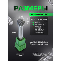 Шарошка коническая "пика" 10 мм по металлу ROCKFORCE RF-617K1005(49359)