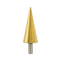 Сверло ступенчатое спиральное HSS4241 в блистере Rockforce RF-44738S(49858)