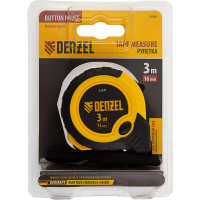 Рулетка Denzel 3 м, 16 мм, двухкомпонентный корпус, кнопка-пауза 31541