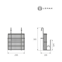 Полка для ножей и досок lemax, хром YJ-G302