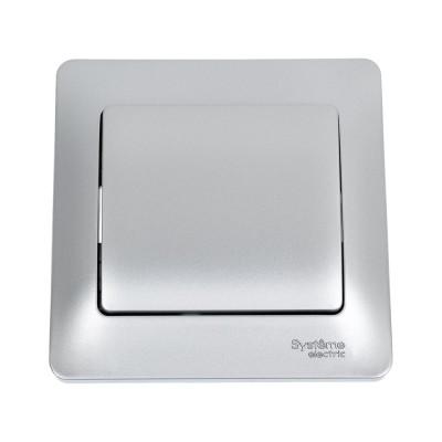 1-клавишный выключатель Systeme Electric GLOSSA 10АХ, АЛЮМИНИЙ GSL000312