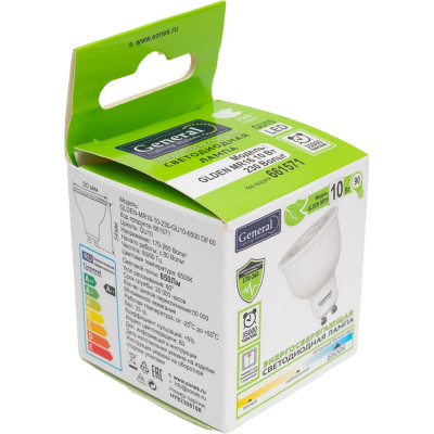 Лампа светодиодная General Lighting Systems GLDEN-MR16-DIF-10-230-GU10-6500 661571