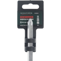 Крестовая магнитная отвертка Rockforce Profi S PH3.0х150мм, на пластиковом держателе RF-70130150(28246)