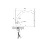 Смеситель для кухни Diadonna с высоким изливом D80559112