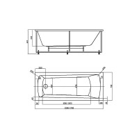 Ванна AQUATEK Либра NEW 170х70, пустая с фронтальным экраном, слив слева LIB170N-0000004 00000064601