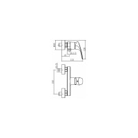 Смеситель для душа, хром Aquanet AF330-30C Static 00237443