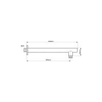 Держатель верхнего душа Aquanet AF301-91 PASSION из стены, 300 мм, 1/2, латунь, хром 00242985
