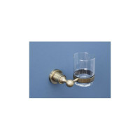 Стакан с держателем Aquanet 3884 стекло, латунь 00189265