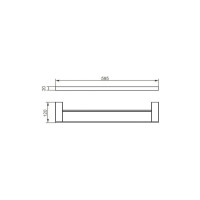 Держатель для полотенца Aquanet 5624DMB 60 см двухрядный, черн.мат 00241910