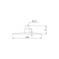 Верхний душ Aquanet Steel Round, L-size, 300 мм, круглый, сталь, сатин AF210-84R-S 00244060