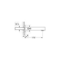 Излив для ванны GROHE Universal Cube 13303000