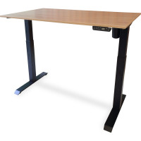 Стол с регулируемой высотой StolStoya МОТОР UP рама черная, столешница ЛДСП, Дуб светлый, 125x75 PE211IBSLDS125