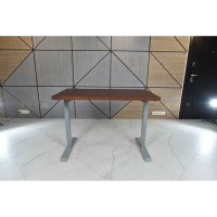 Стол с электрической регулировкой высоты StolStoya BAZALT рама серая, столешница мдф красное дерево (шпон), 120x65 SE222S120KD