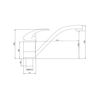 Смеситель для кухни SANTREK AQUA-620 "MODERN" d-40 на гайке SB71 276681