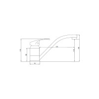 Смеситель для кухни SANTREK AQUA-618 "MODERN" d-40 SB58 123465