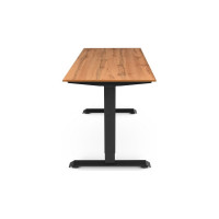 Письменный, компьютерный стол для работы сидя и стоя StolStoya BAZALT черный, регулируемый, с электроприводом, столешница лдсп дуб лофт 125x75 SE222BDl12575