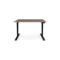 Письменный, компьютерный стол для работы сидя и стоя StolStoya BAZALT черный, регулируемый, с электроприводом, столешница лдсп орех сопрано 125x75 SE222BOS12575