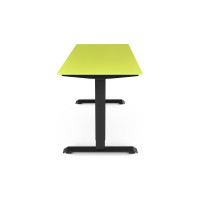 Письменный, компьютерный стол для работы сидя и стоя StolStoya BAZALT черный, регулируемый, с электроприводом, столешница лдсп свежий лайм 130x60 SE222BZ13060