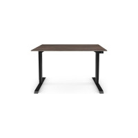 Письменный, компьютерный стол для работы сидя и стоя StolStoya BAZALT черный, регулируемый, с электроприводом, столешница лдсп дуб милано 125x75 SE222BM12575