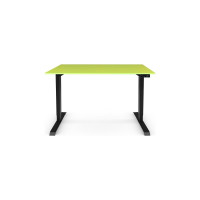 Письменный, компьютерный стол для работы сидя и стоя StolStoya BAZALT черный, регулируемый, с электроприводом, столешница лдсп свежий лайм 145x80 SE222BZ14580