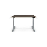 Письменный, компьютерный стол для работы сидя и стоя StolStoya BAZALT серый, регулируемый, с электроприводом, столешница лдсп бронза 130x60 SE222SC13060