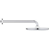Верхний душ Grohe 250 круглый низ хром, верх белый, душевой кронштейн 380 мм хром 26668000 00000097917