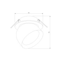 Встраиваемый светодиодный светильник Elektrostandard uno черный 25092/led a065455