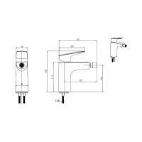 Смеситель для биде Aquatek Вега aq1018cr 00000129545
