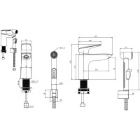 Смеситель для раковины Aquatek Вега с гигиеническим ручным душем aq1012cr 00000129541