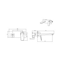 Настенный смеситель для раковины Aquatek Вега aq1013mb 00000129544