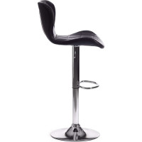Барный стул Tetchair Avionic (mod. ky712a), 1 шт. в упаковке, металл/экокожа, 45x53x86-107 см, черный/хром 19764