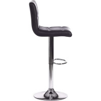 Барный стул Tetchair Barber (mod. ky711d), 1 шт. в упаковке, металл/экокожа, 43x50x92-103 см, черный/хром 19766