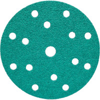 Диск абразивный с липучкой DTC-Film (green) 150 мм, 15 отверстий, P40, 5 шт BRUSHTEX 150G15-40