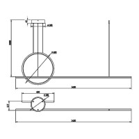 Подвесной светильник MAYTONI halo led 40w алюминий черный MOD247PL-L49BK