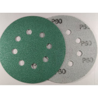 Диск абразивный с липучкой DTC-Film (green) 125 мм, 15 отверстий, зерно P60, 10 шт BRUSHTEX 125G8-60