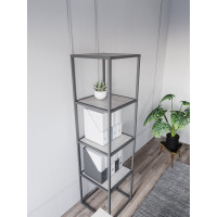 Стеллаж НАЙДИ 4, 400x400x1546 мм, графит, лдсп бетонный камень LS4-77349