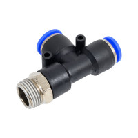 Фитинг Т-образный для пластиковых трубок 10мм с наружной резьбой 3/8" Partner SPD10-03(9348) PA-SPD10-03(9348)