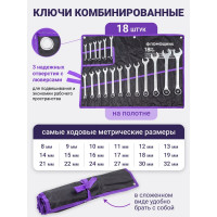 Набор комбинированных ключей Помощник 18 пр. 5181P(57312)