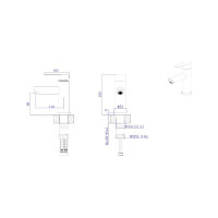 Смеситель для умывальника RUSH Santiago черный SUS1116-11Black