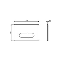 Механическая панель смыва Ideal Standard M1 двойной смыв R0115AC