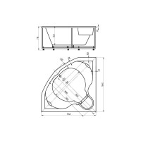Ванна AQUATEK Сириус пустая, с фронтальным экраном, вклеенный каркас SIR164-0000002 00000001543