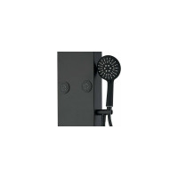 Душевая панель Aquanet AP40-05 Galaxy Black с ИЗЛИВОМ, с верхним водопадом, 6 г/м форс, алюминий/матовый черный 00237440