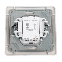 1-клавишный выключатель Systeme Electric GLOSSA 10АХ, АЛЮМИНИЙ GSL000312