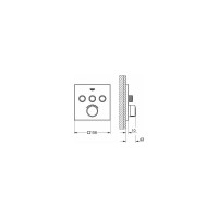 Смеситель для ванны/душа Grohe SmartControl комплект верхней монтажной части 29149000
