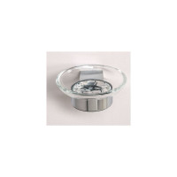 Мыльница с держателем Aquanet 5685 круглая, хром, стекло 00187061