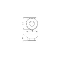 Мыльница с держателем Aquanet 5785 стекло, круглая, хром 00187073