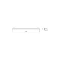 Держатель для полотенца Aquanet Flash S16 60 см, квадратный 00210776