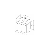 Тумба Aquanet Nova Lite 60 1+1 ящик, цвет дуб рошелье 00242570