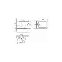 Чаша для напольного унитаза Aquanet Cube-C с сидением, с Rimless 00210759