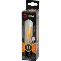 Филаментная лампа ЭРА FLED BXS-11W-827-E14 свеча на ветру, 11 Вт, теплая, E14, 10/100/4000 Б0047001